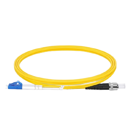 1m (3ft) ST UPC to ST UPC Duplex OS2 Single Mode PVC (OFNR) 2.0mm Fiber Optic Patch Cable #40423