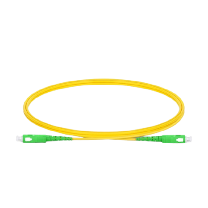 1m (3ft) SC APC to SC APC Simplex OS2 Single Mode PVC (OFNR) 2.0mm Fiber Optic Patch Cable #41918