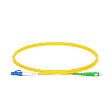 1m (3ft) LC UPC to SC APC Simplex OS2 Single Mode PVC (OFNR) 2.0mm Fiber Optic Patch Cable #62913