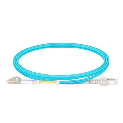 1m (3ft) LC UPC to SC UPC Duplex OM3 Multimode PVC (OFNR) 2.0mm Fiber Optic Patch Cable #41751