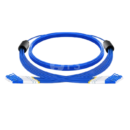 Customized 6 Fibers OS2 Single Mode LC/SC/FC/ST Armored Indoor 3.0mm Multi-Fiber Breakout Cable #33887