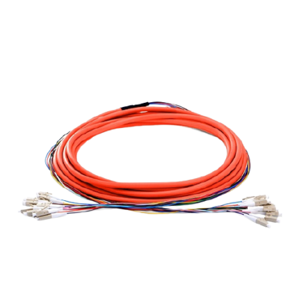 Customized 4 Fibers OM1/OM2 Multimode LC/SC/FC/ST/LSH Indoor Tight-Buffered Multi-Fiber Breakout Cable #21530