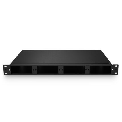 FHD High Density 1U Rack Mount Enclosure Unloaded, Tool-less Removable Top Cover, Holds up to 4 x FHD Cassettes or Panels, 144 Fibers (LC)