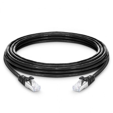 25ft (7.6m) Cat7 Snagless Shielded (SFTP) PVC CM Ethernet Network Patch Cable, Black