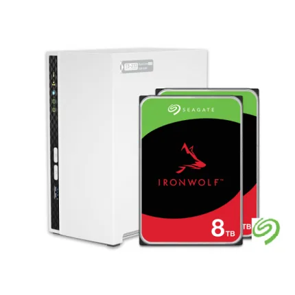 QNAP TS-233-US with 2 x 8TB Seagate IronWolf Drives