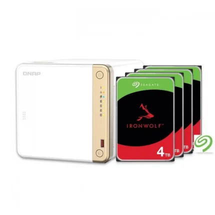 QNAP TS-462-4G-US with 4 X 4TB Seagate IronWolf Drives