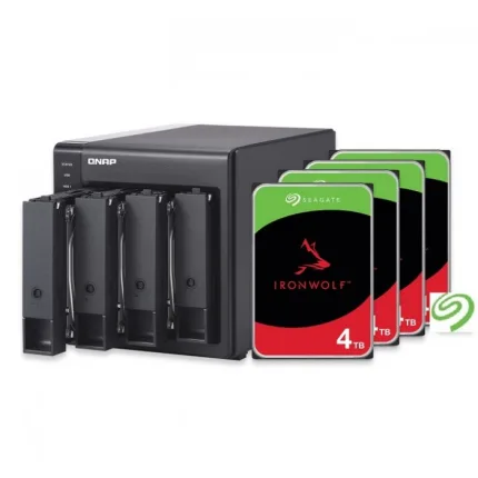 QNAP TR-004-US with 4 x 4TB Seagate IronWolf Drives