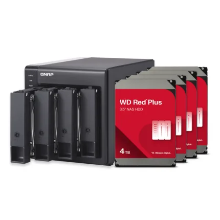 QNAP TR-004-US with 4 x 4TB Western Digital Red Plus Drives