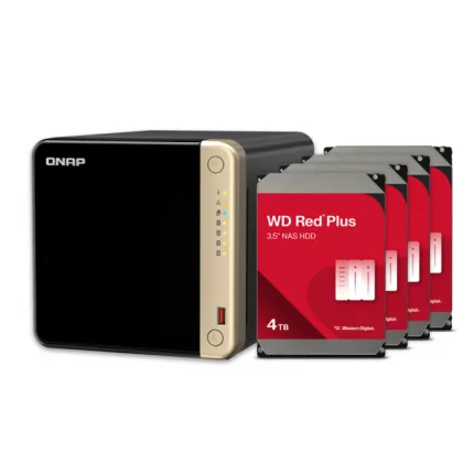 QNAP TS-464-8G-US with 4 x 4TB Western Digital Red Plus Drives