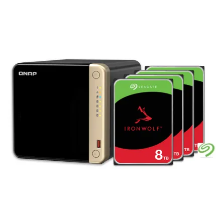 QNAP TS-464-8G-US with 4 X 8TB Seagate IronWolf Drives