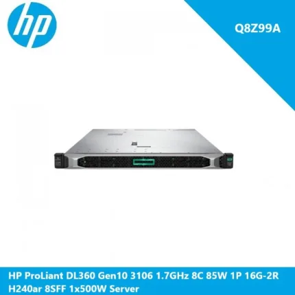 HPE (Q8Z99A) ProLiant DL360 Gen10 3106 1.7GHz 8C 85W 1P 16G-2R H240ar 8SFF 1x500W Server