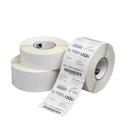 Zebra Thermal Transfer Gloss silver polyester label 51mm x 25mm